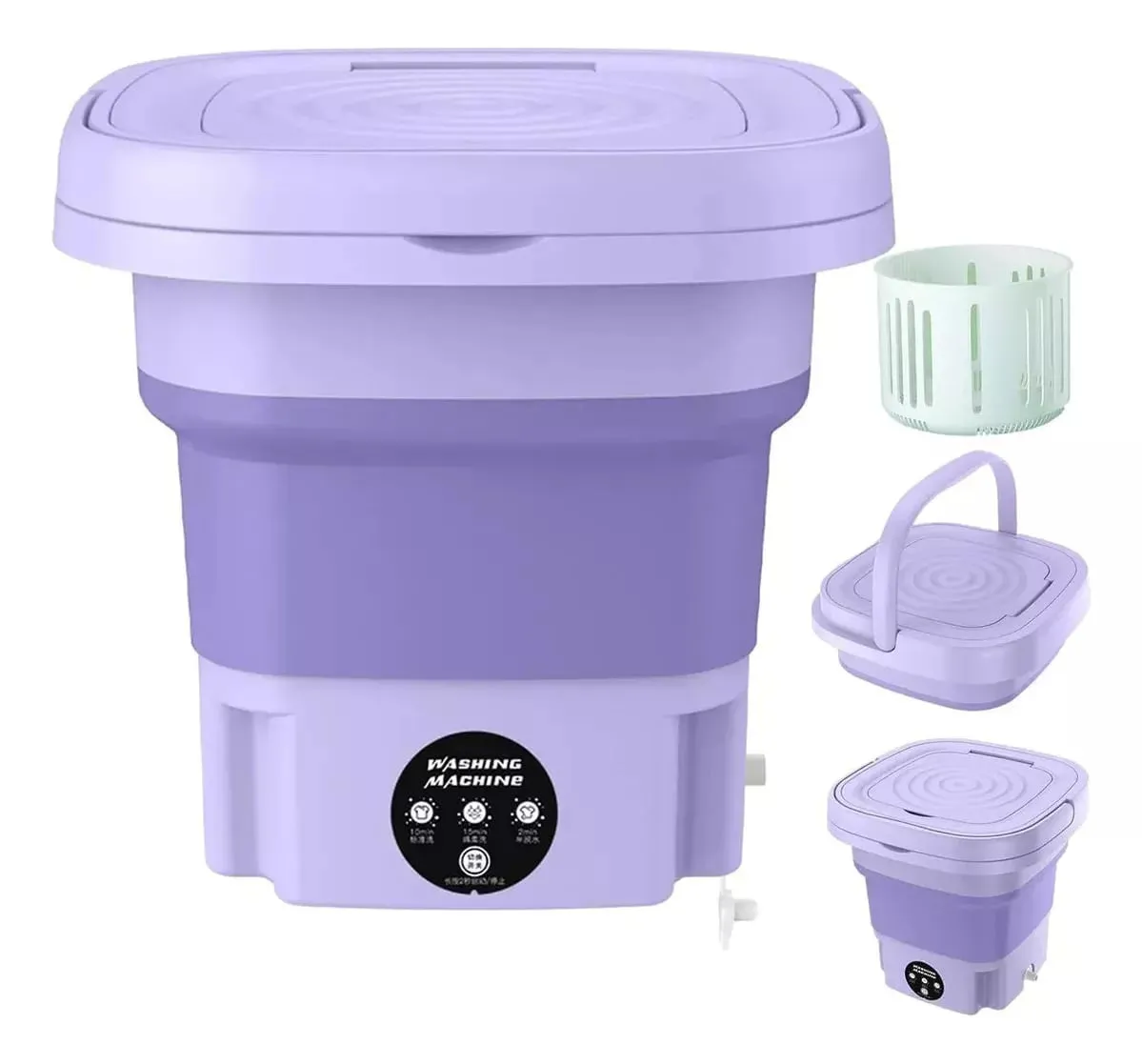 Mini Lavadora Portátil Plegable Secadora Mini