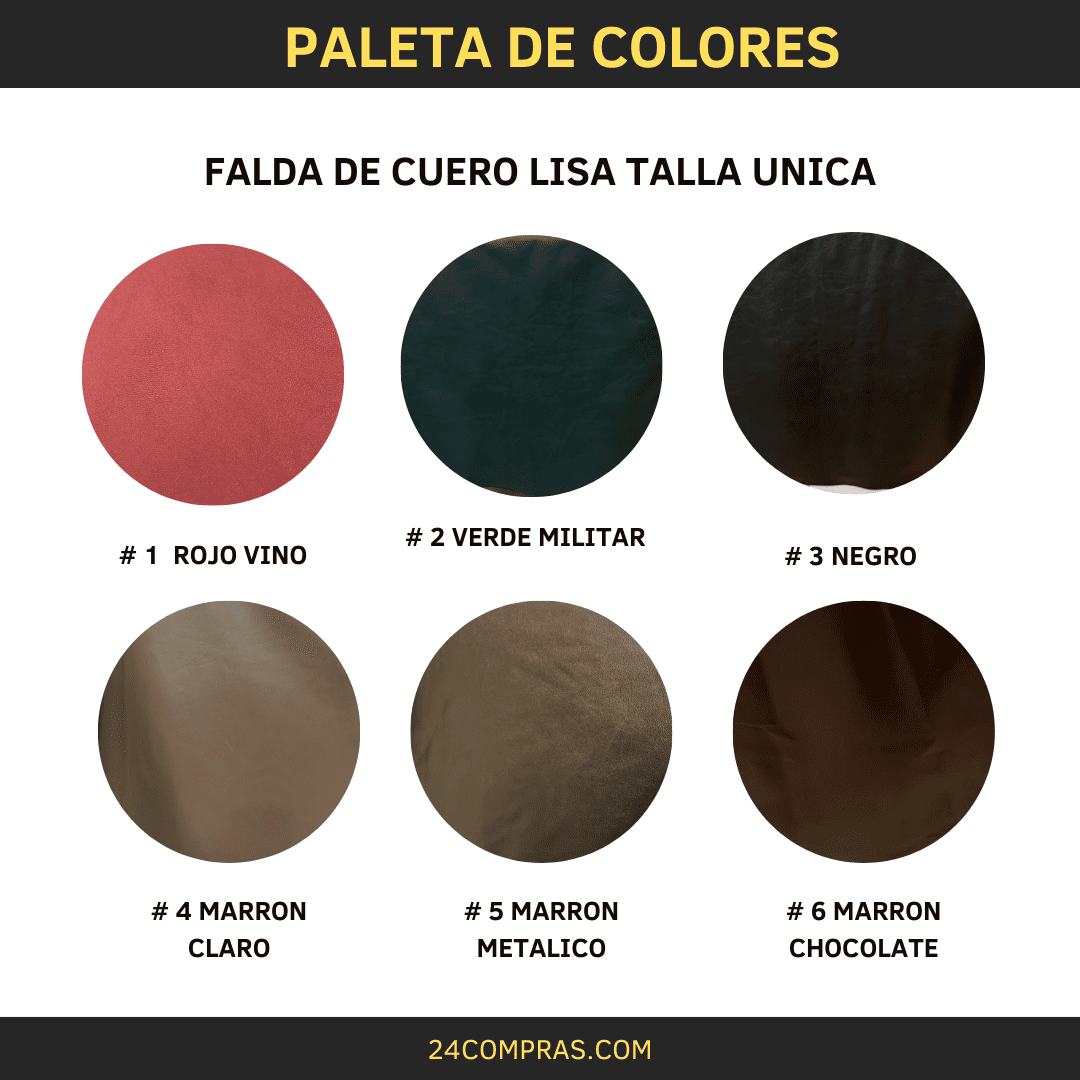 FALDA DE CUERO LISA TALLA UNICA - Imagen 4