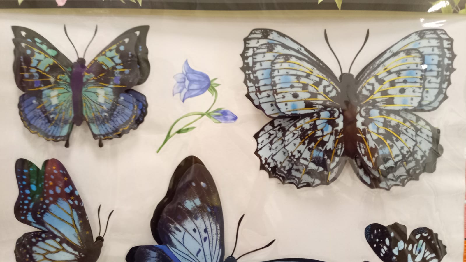MARIPOSAS ADHESIVOS PARED X9 + 4 FLORES - HB-008  ZJ225453 - Imagen 3