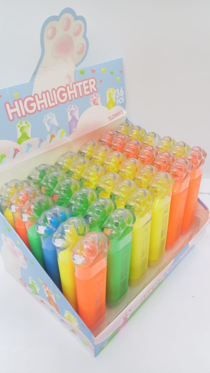 RESALTADOR HUELLAS 5 COLORES - YL235013