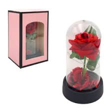 ROSA ARTIFICIAL EN CÚPULA CON LUZ LED  9X9X15 - JBL0068 - Imagen 1