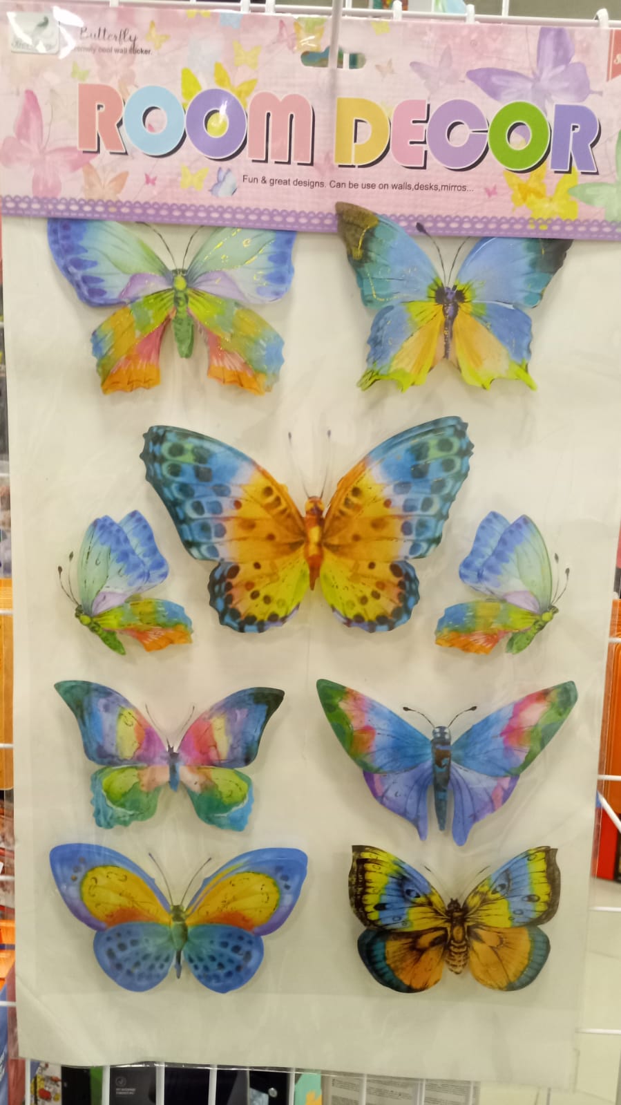 MARIPOSAS ADHESIVOS PARED X9 -   ZJ225456 - Imagen 1