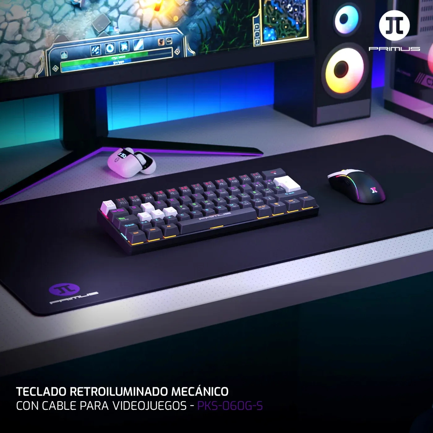 TECLADO MECÁNICO GAMER PRIMUS BALLISTA61T PKS-060G-S - Imagen 2