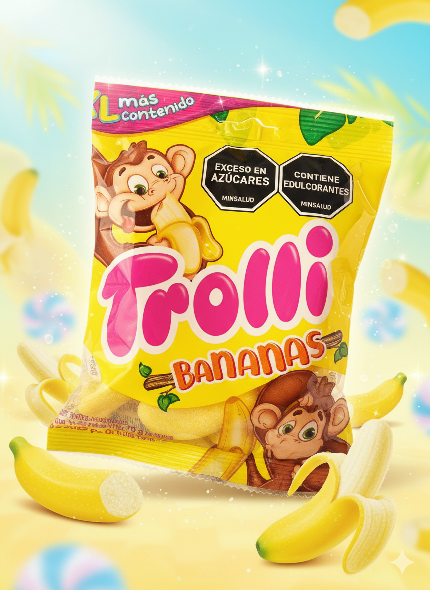 PAQUETICO DE GOMITAS  TROLLI BANANAS  - 7702174087759 - Imagen 1