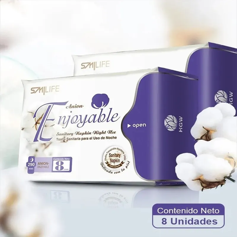 TOALLA HGW SANITARIA NOCHE ENJOYABLE CONTENIDO 8 UNIDADES - 6950225101263 - Imagen 1