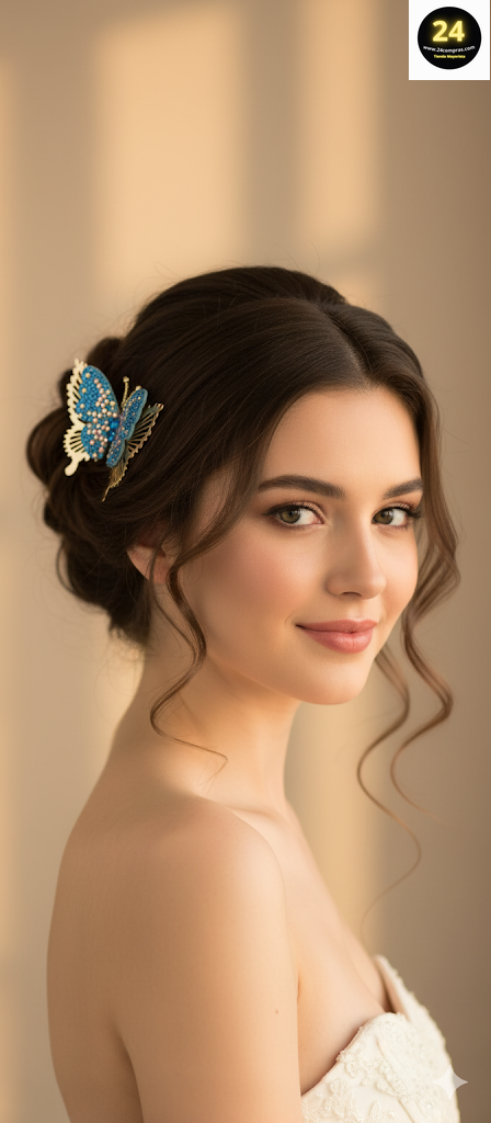 HEBILLAS PARA EL CABELLO MARIPOSAS CON PEDRERÍA ZJ225550 - Imagen 1