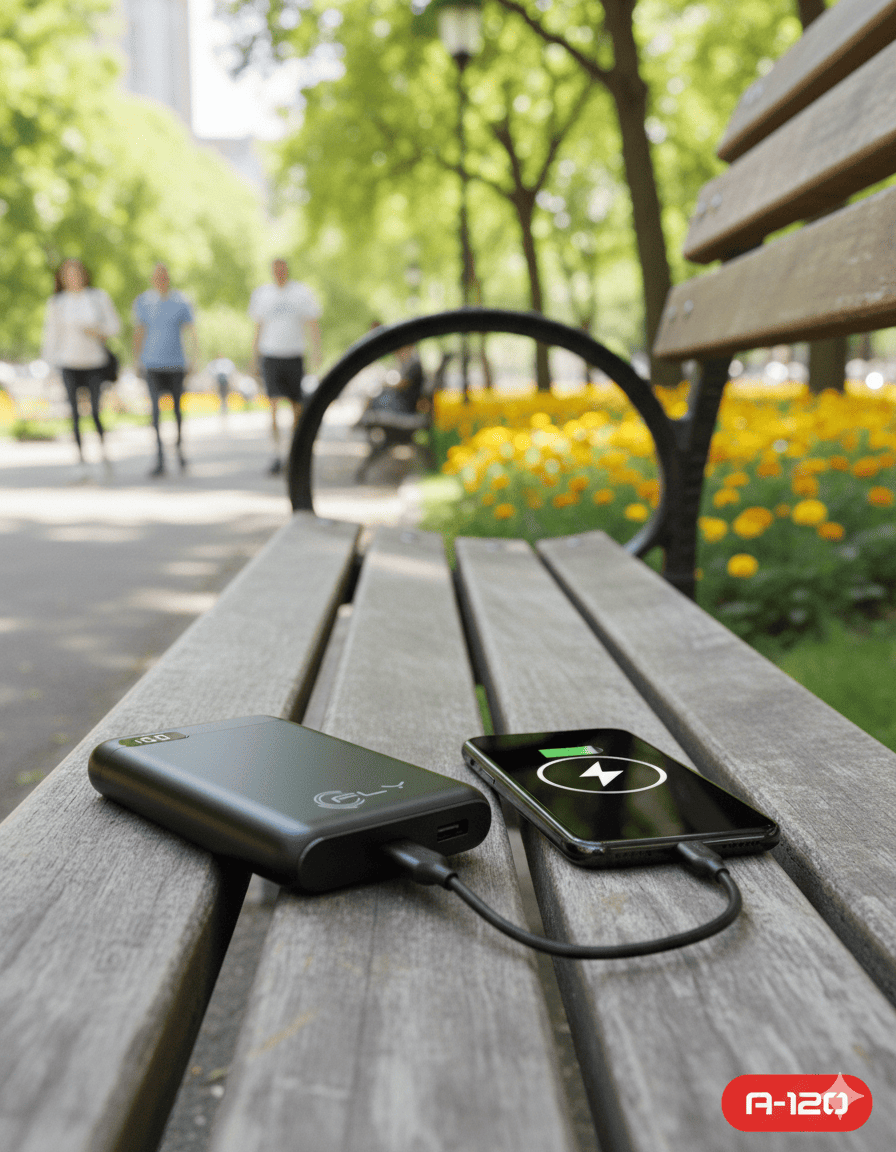 MINI BATERÍA PORTÁTIL 5.000 MAH PANTALLA DIGITAL -  A-120