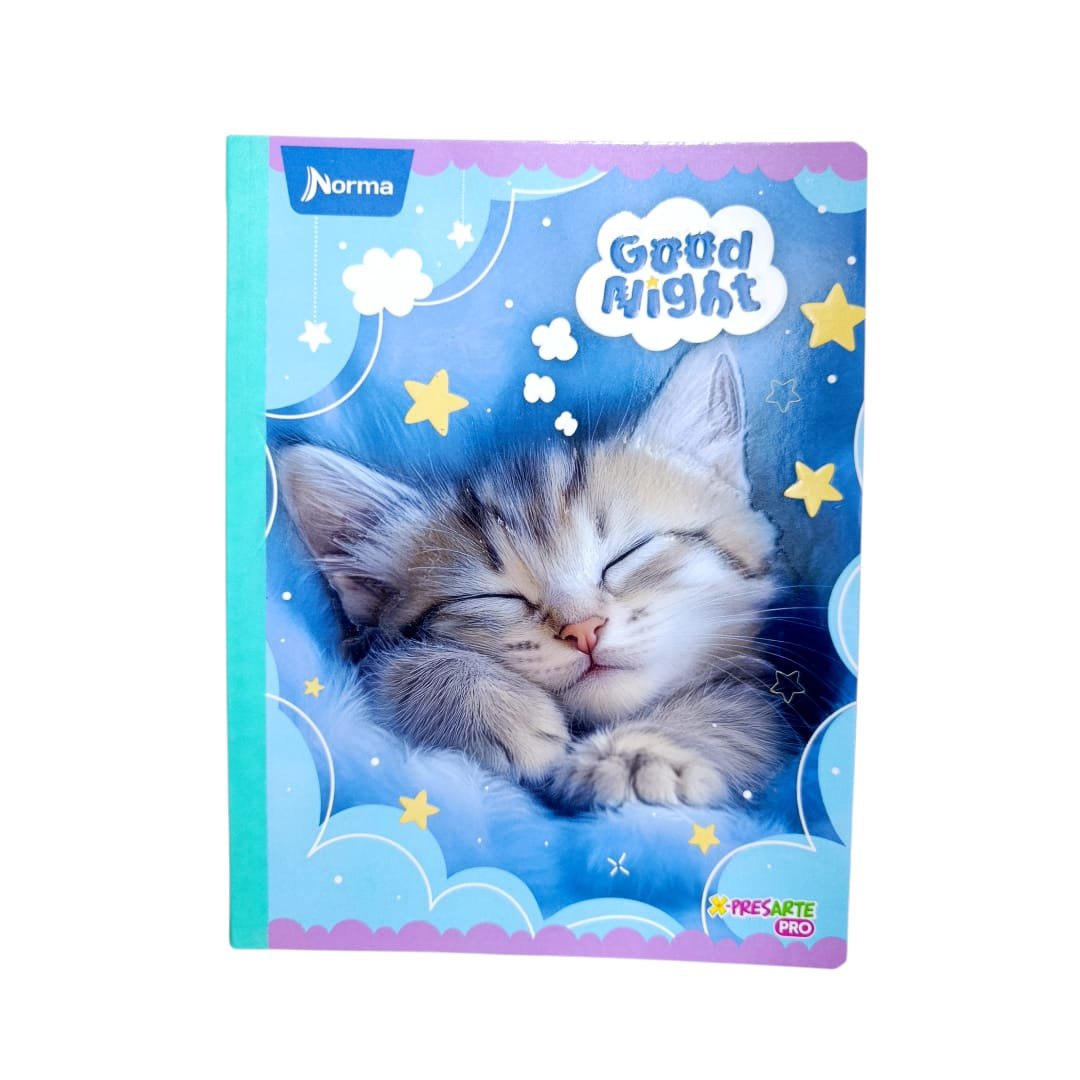 CUADERNO FELINE NIÑA CUADRICULADO TAMAÑO REGULAR - NORMA 100 HOJAS - Imagen 2