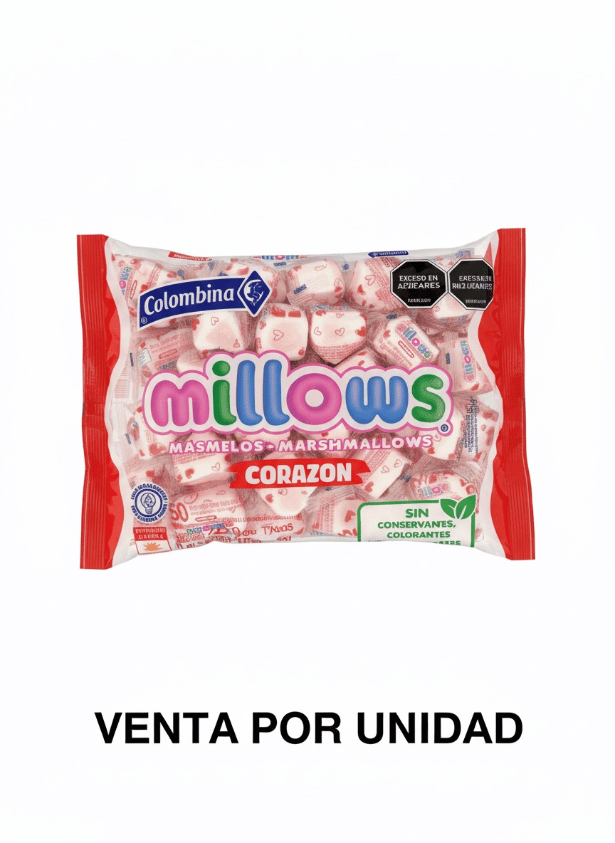 MASMELOS MILLOWS CORAZON- 7702011157799 - Imagen 1