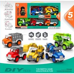 SET DE JUGUETE DE VEHÍCULOS DE INGENIERÍA DE EQUIPO MIXTO BJ658A - Imagen 1
