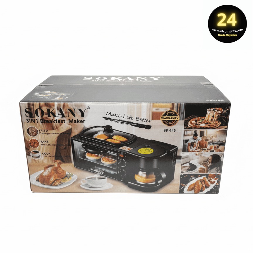 HORNO SOKANI 3 EN1 BREAKFAST MAKER -SK 145- - Imagen 3