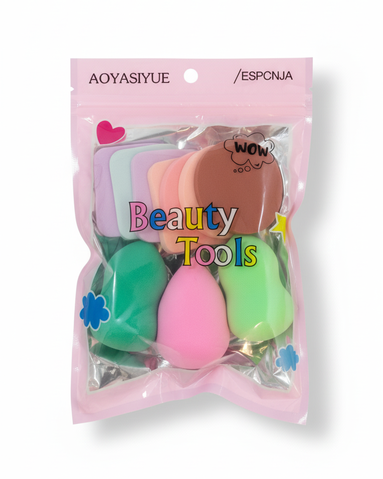 ESPONJAS PARA MAQUILLAJE - 10 UNIDADES - FAN-566 - Imagen 1