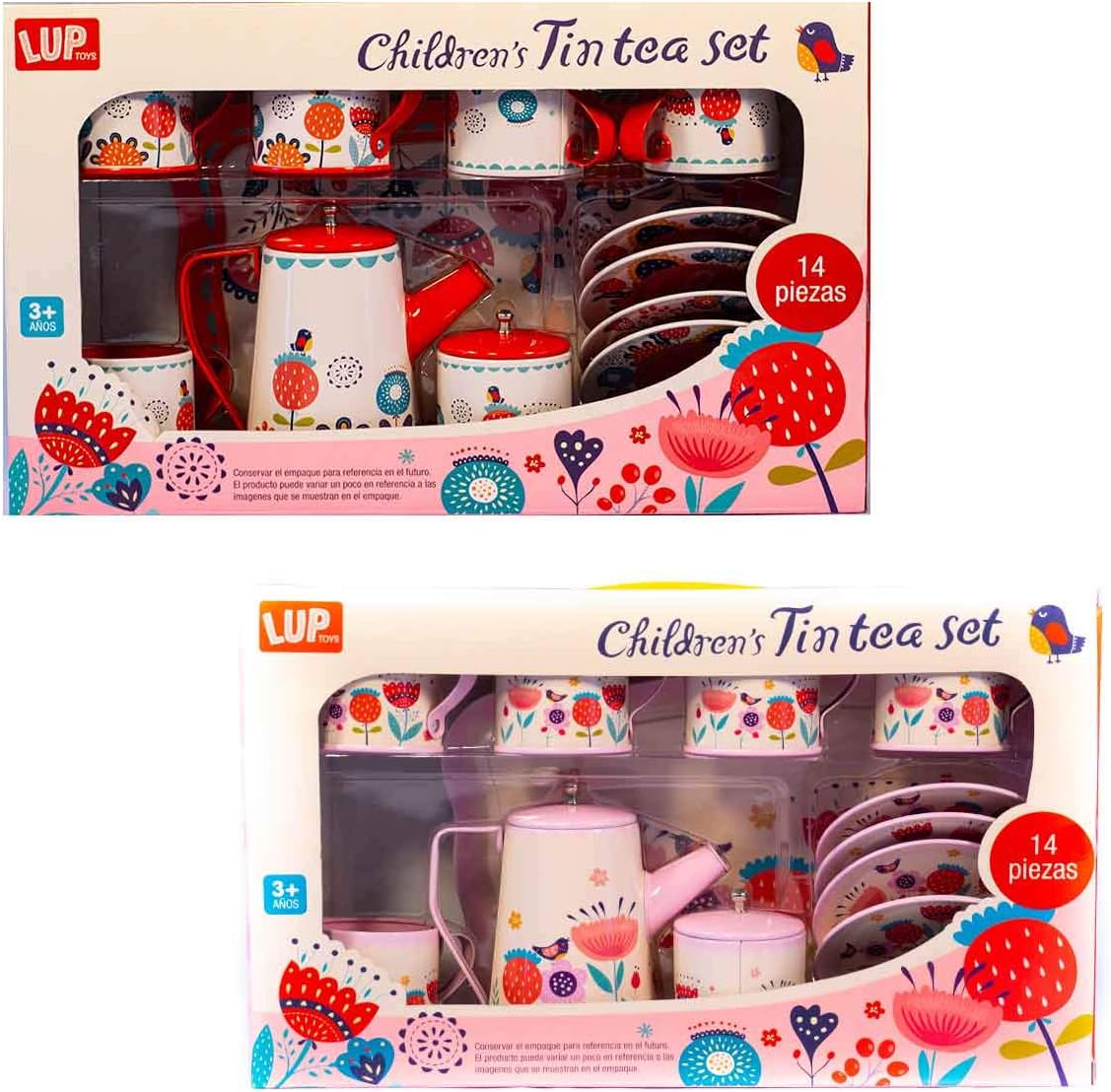 JUEGO DE TE METALICO LUPTOYS CHILDERN TIN TEA SET VAJILLA- 998A - Imagen 1