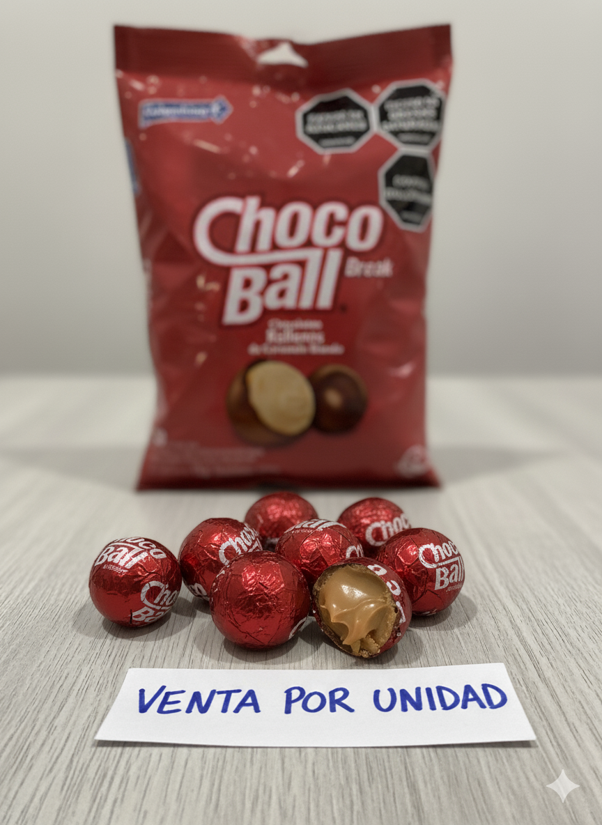 CHOCOBALL RELLENO DE CARAMELO BANDO -7702011006622 - Imagen 1