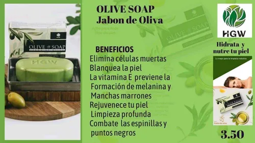 JABON DE OLIVA HGW 100 GR - 6925196009160 - Imagen 2