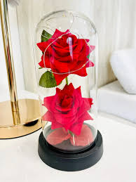 ROSA DOBLE ARTIFICIAL EN CÚPULA LUX LED  10X10X20  -  JBL0070 - Imagen 3