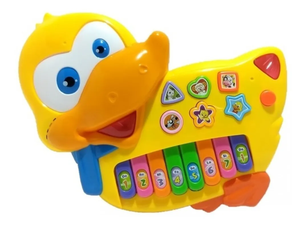 PATO PIANO MUSICAL INFANTIL FORMA DE PATO 2233 - Imagen 2