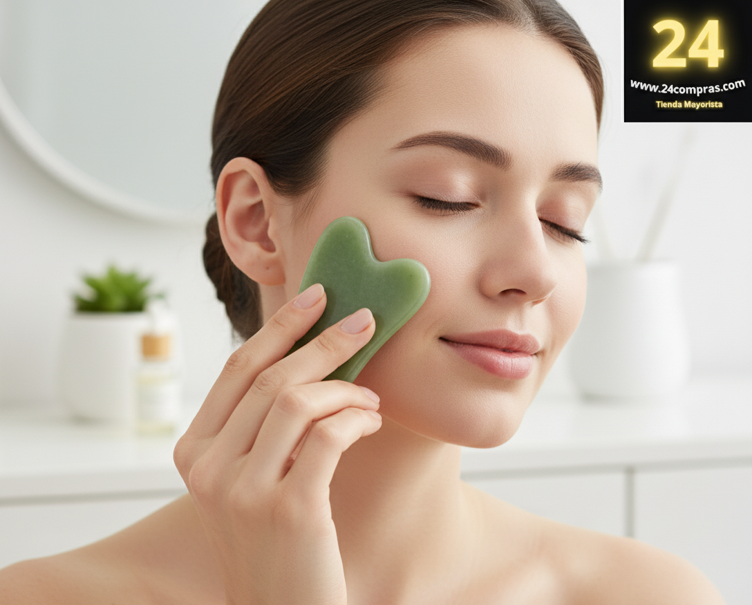 PIEDRA PARA MASAJES FACIALES – GUA SHA DE JADE NATURAL ZJ224073 - Imagen 1