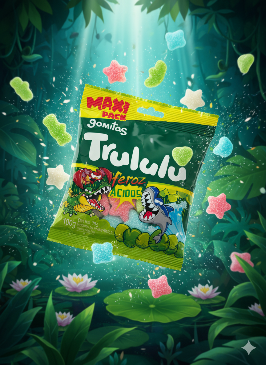 PAQUETE DE GOMITAS TRULULU FEROZ ACIDOS - 7702993054451 - Imagen 1