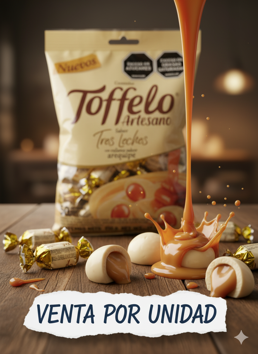 CARAMELO TOFFELO ARTESANO SABOR A TRES LECHE -7702174086868 - Imagen 1