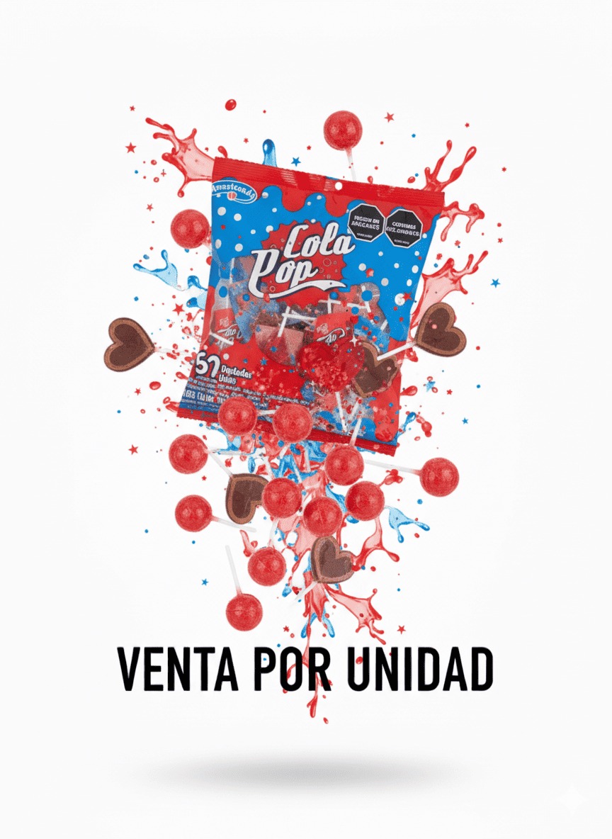 PALETAS EN FORMA DE CORAZON COLA POP - 7707014908065 - Imagen 1