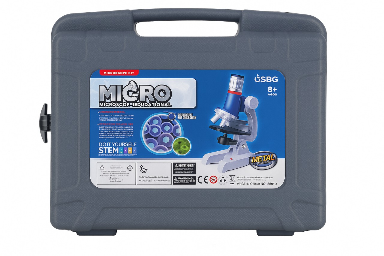 KIT DE MICROSCOPIO EDUCATIVO METAL SERIES – REF. BOG019 - Imagen 1