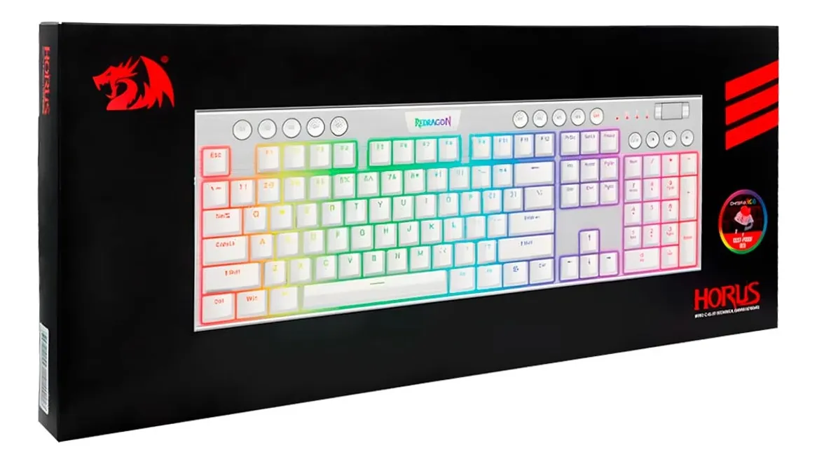 TECLADO MECÁNICO INALÁMBRICO REDRAGON HORUS RGB - K618W - Imagen 1