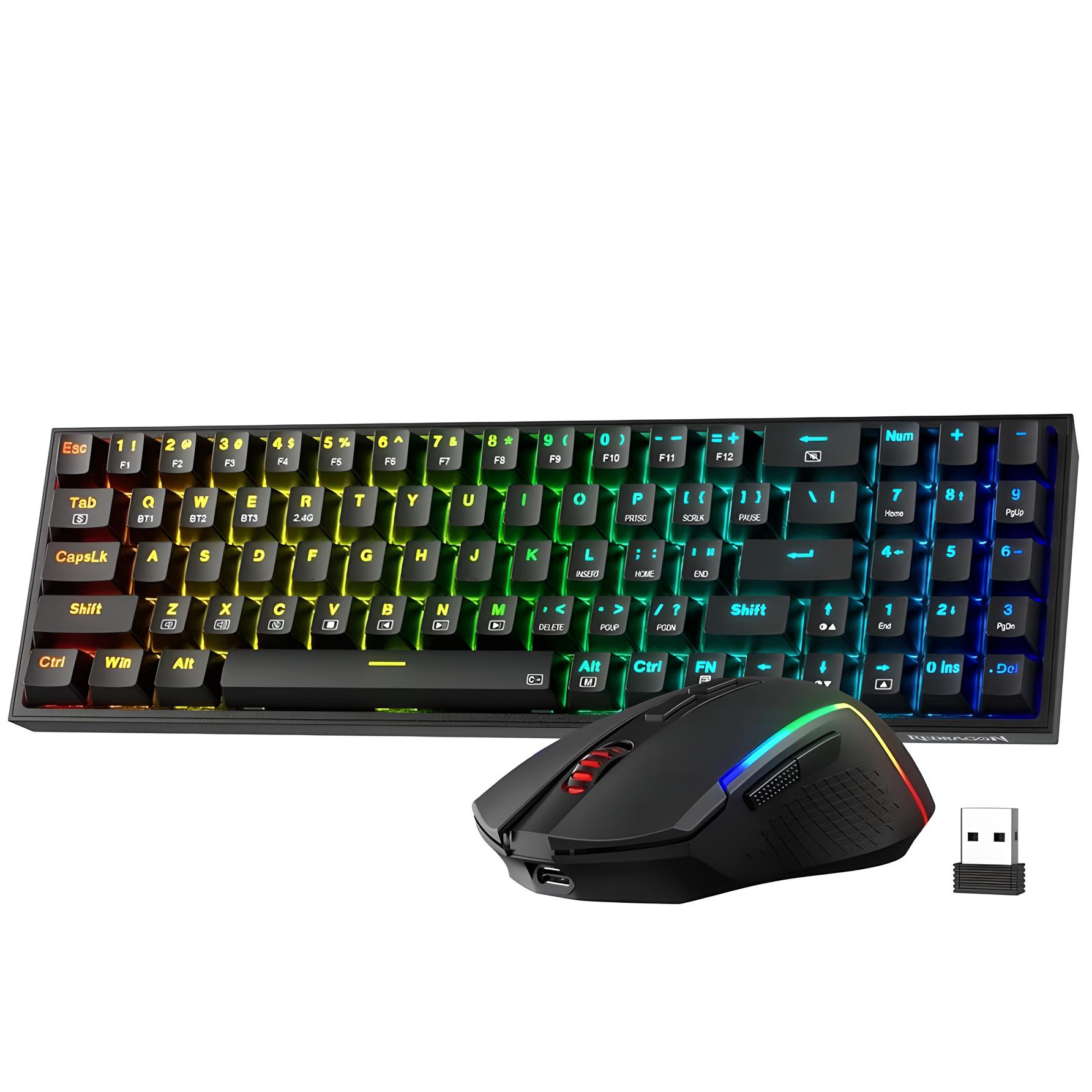 COMBO TECLADO Y MOUSE GAMER INALÁMBRICO S136 - Imagen 1