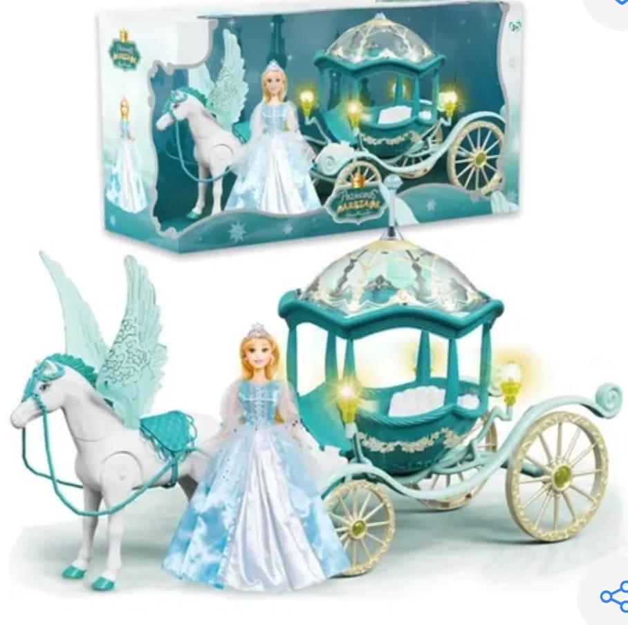 PRINCESA CON CABALLO Y CARRUAJE - 384A - Imagen 1