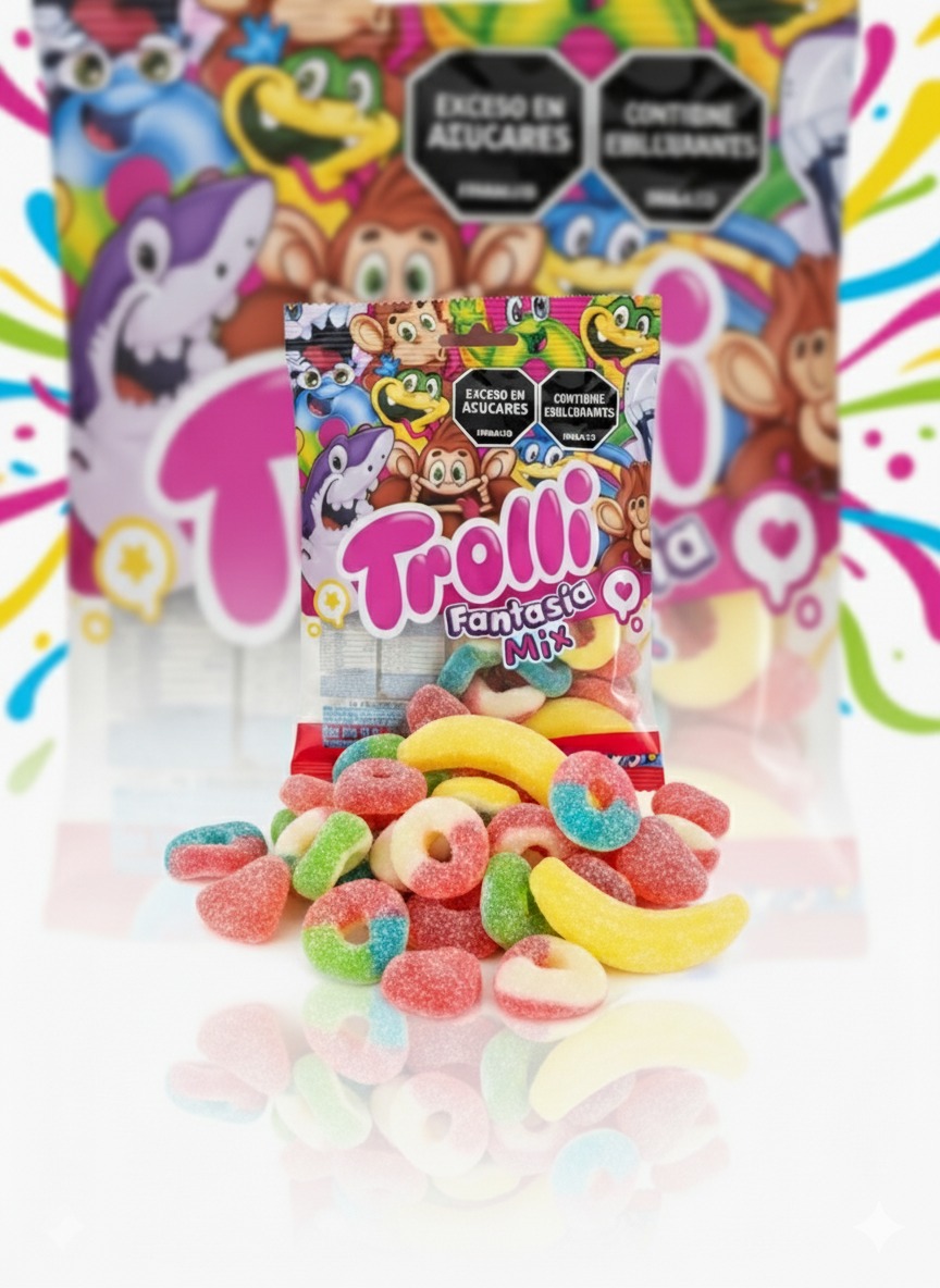 PAQUETE DE GOMITAS TROLLI FANTASIA MIX -7702174088039 - Imagen 1