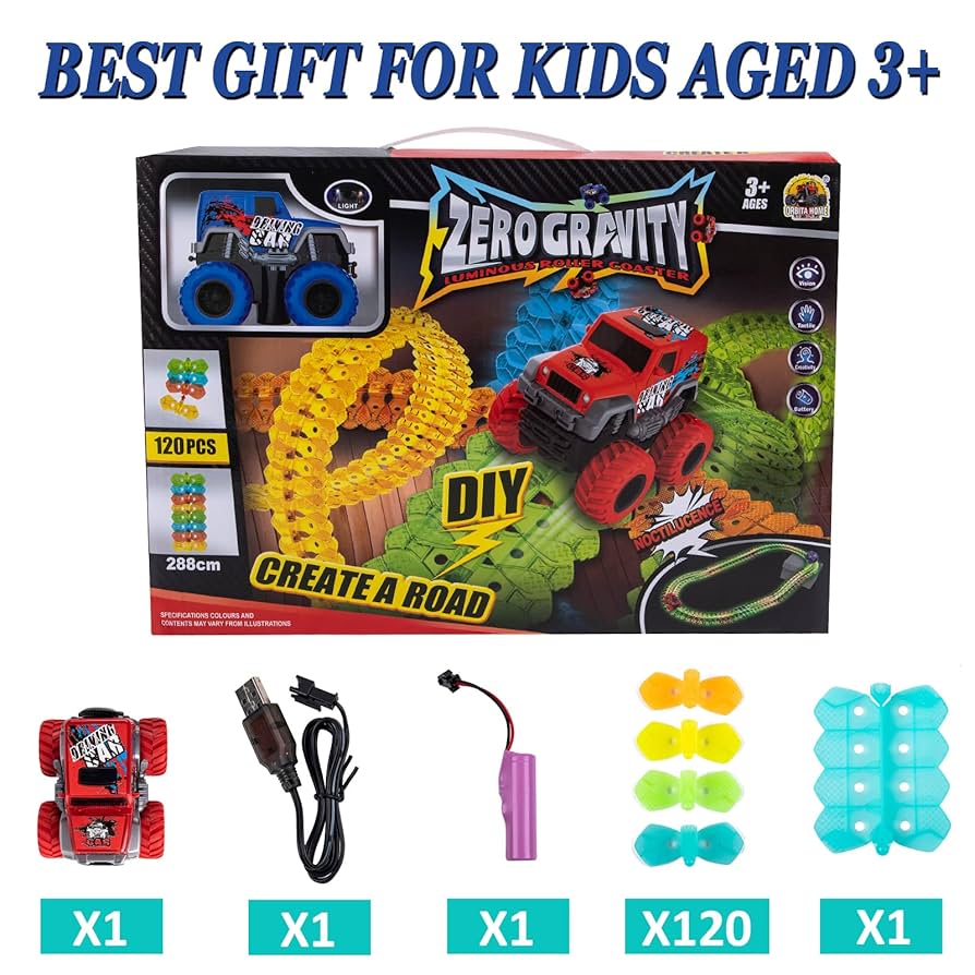 JUGUETE DE PISTA DE CARRERAS PARA NIÑOS 144 PCS GD-266A - Imagen 1
