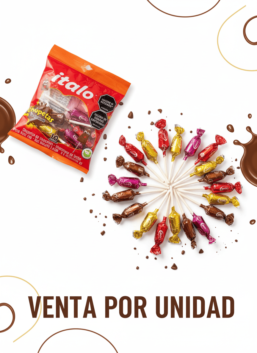 CHUPETAS DE CHOCOLATE ITALO -7702117010707 - Imagen 1