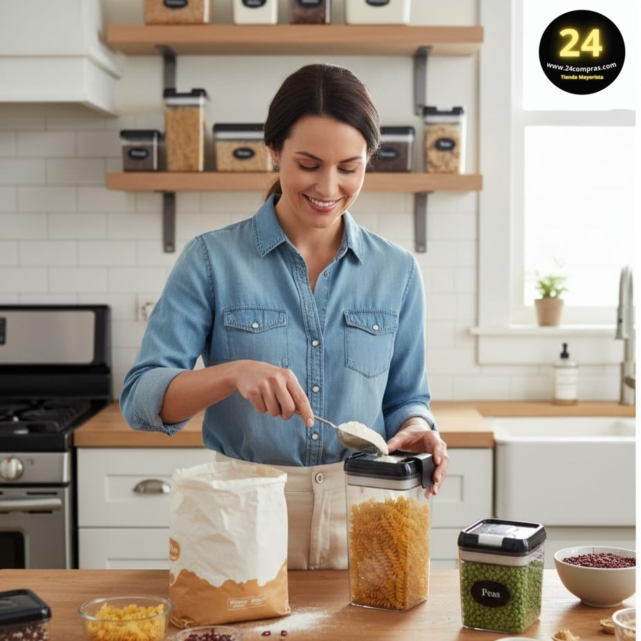 SET CONTENEDORES HERMÉTICOS PARA ALIMENTOS X  7 PIEZAS -  A-522 0786 - Imagen 1