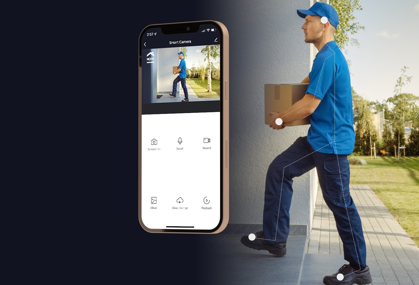 CÁMARA DE SEGURIDAD INTELIGENTE WI-FI PTZ 2K - NHC-IP10 - Imagen 3