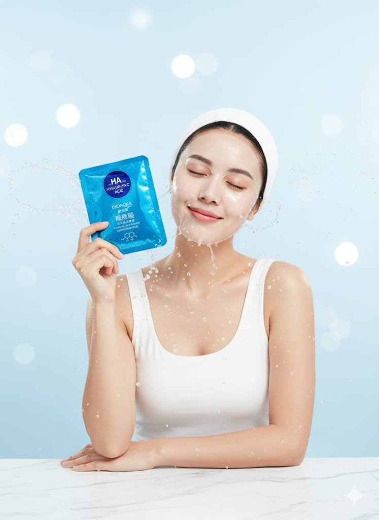 MASCARILLA FACIAL HIDRATANTE CON ACIDO HIALURONICO - Imagen 2