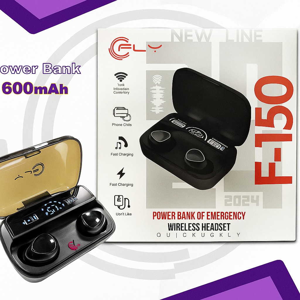 AUDIFONOS INALÁMBRICOS CON ESTUCHE INTELIGENTE Y SONIDO HI-FI F-150