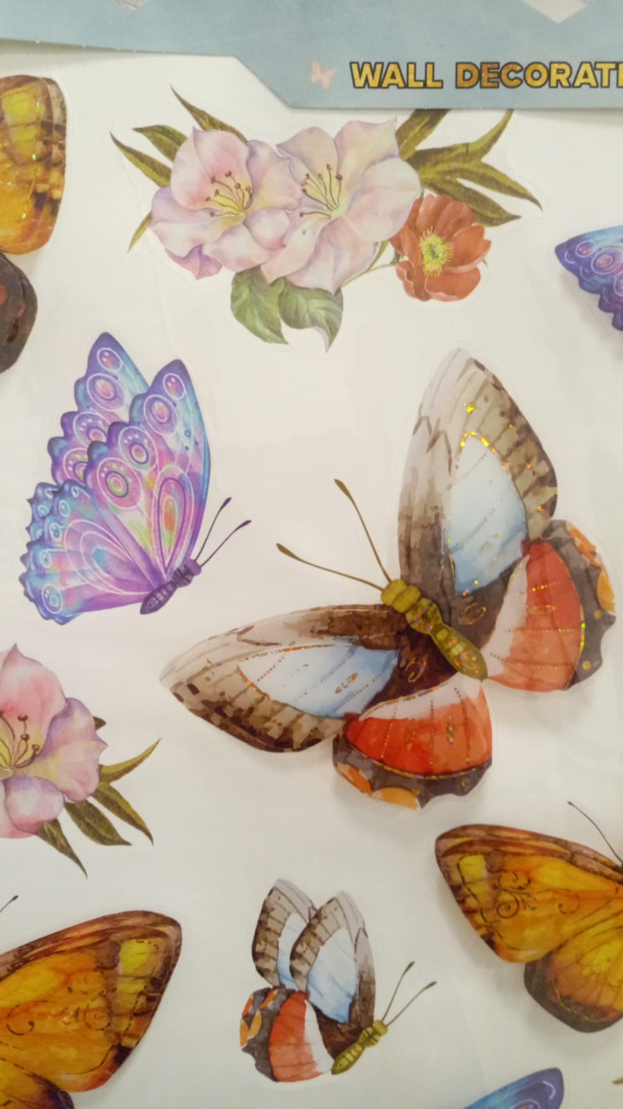 MARIPOSAS ADHESIVOS PARED X13 + 6 FLORES - FDX-003  ZJ225455 - Imagen 3