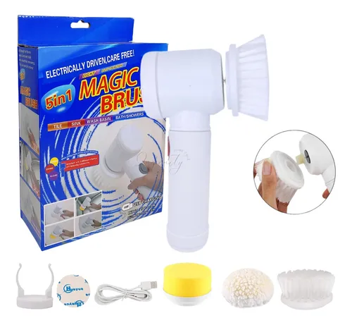 CEPILLO LIMPIADOR ELECTRICO PORTATIL MAGIC BRUSH 5 EN 1 DL168 - Imagen 1