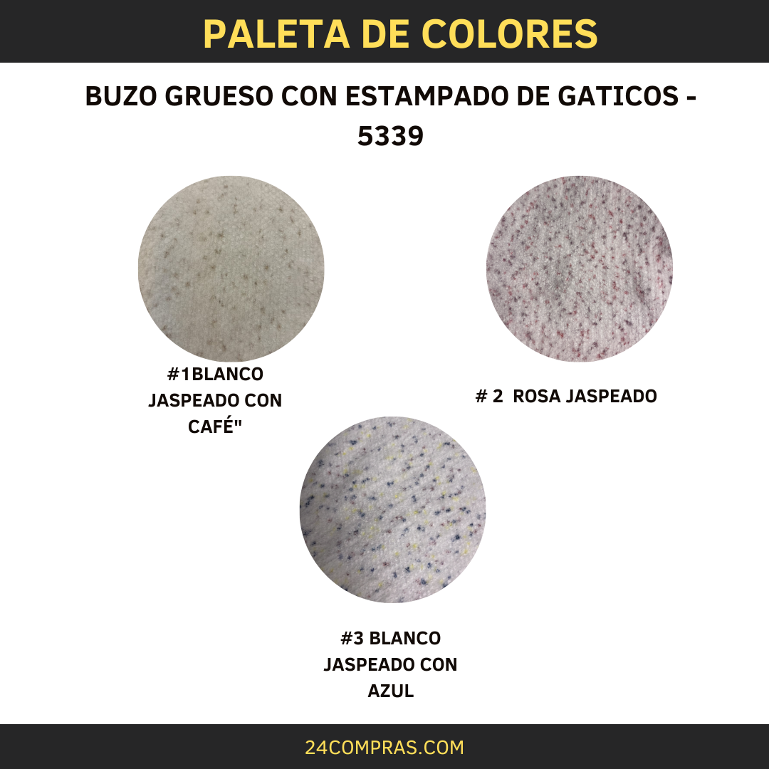 BUZO GRUESO CON ESTAMPADO DE GATICOS - 5339 - Imagen 4