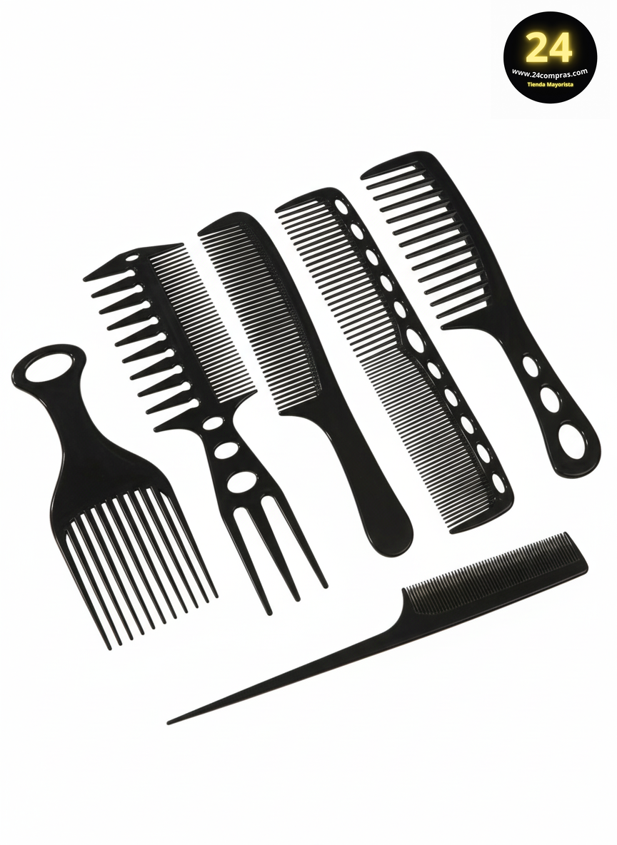 KIT DE 6 PEINES LISOS PARA EL CABELLO ZJ220857 - Imagen 3