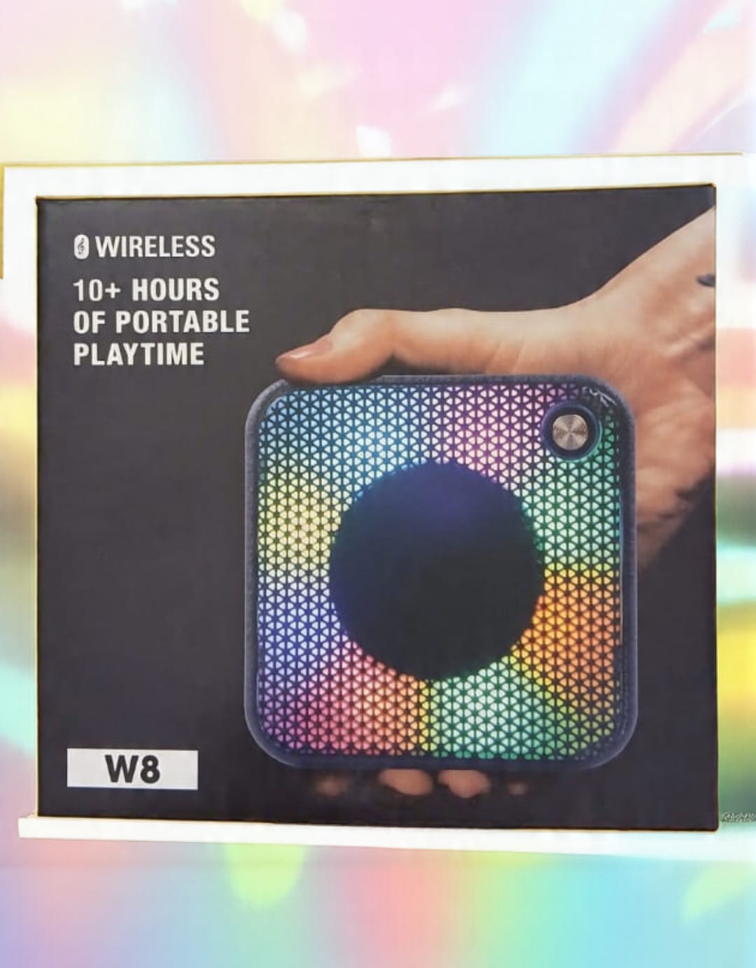 PARLANTE PORTATIL BLUETOOTH C/LUZ W8 - Imagen 1