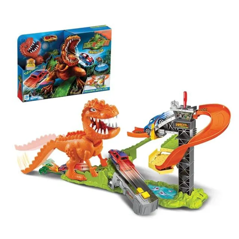 PISTA DE DINOSAURIO CON LANZADOR DE AUTOS 8899-91 - Imagen 2