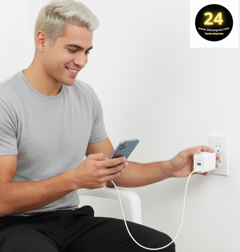 CARGADOR DOBLE PUERTO  USB + USB-C PD  -  C-10 - Imagen 1