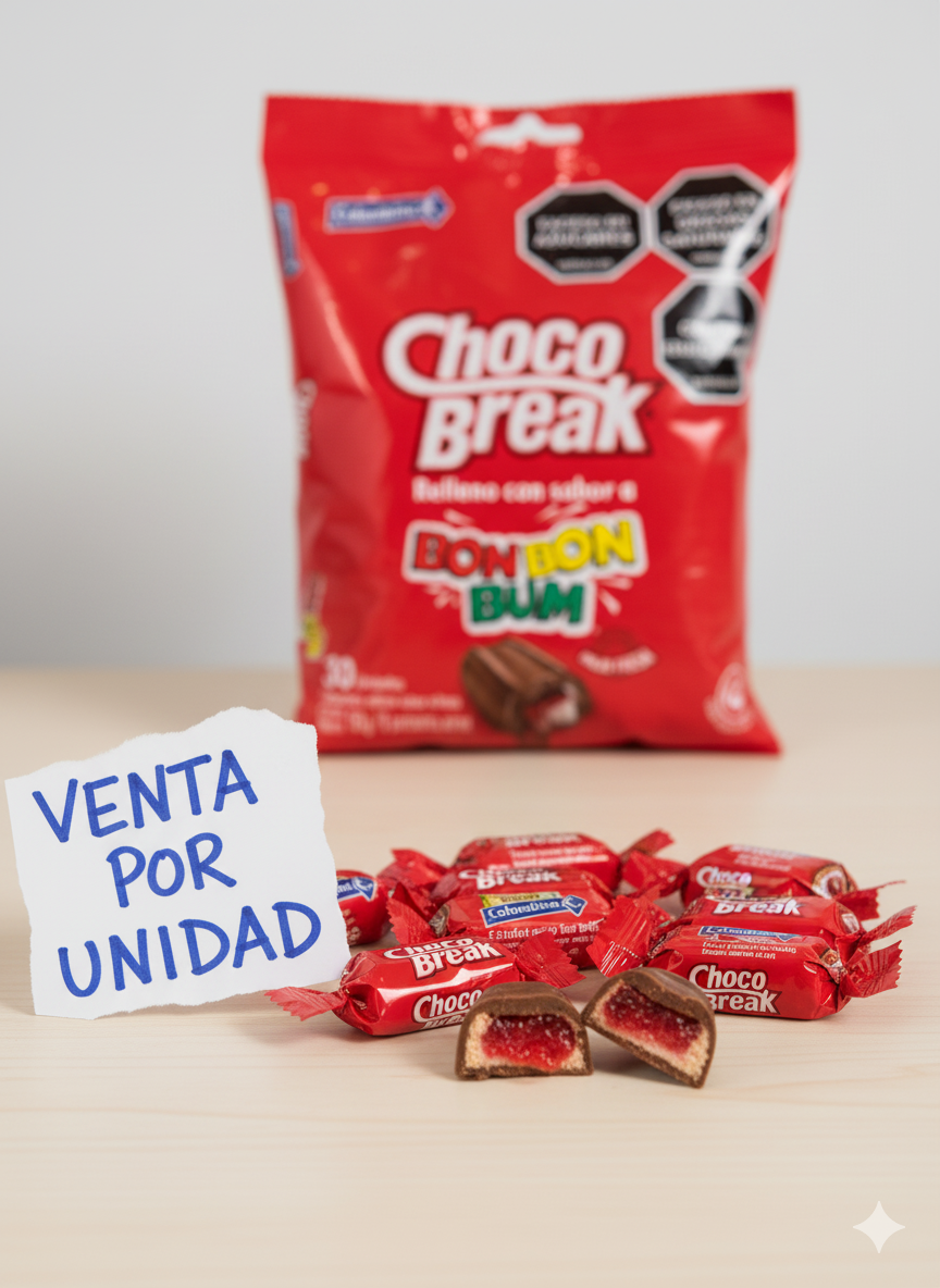CHOCO BREAK RELLENO CON SABOR A BONBONBUM - Imagen 1
