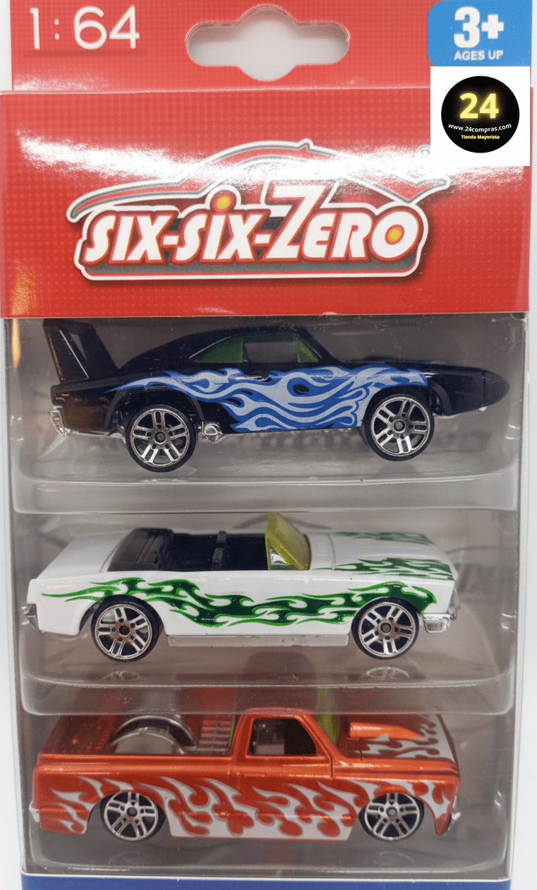 3 MUSCLE CARS CLÁSICOS Y PICK UPS MODIFICADOS 1:64  -  660-S139 - Imagen 3