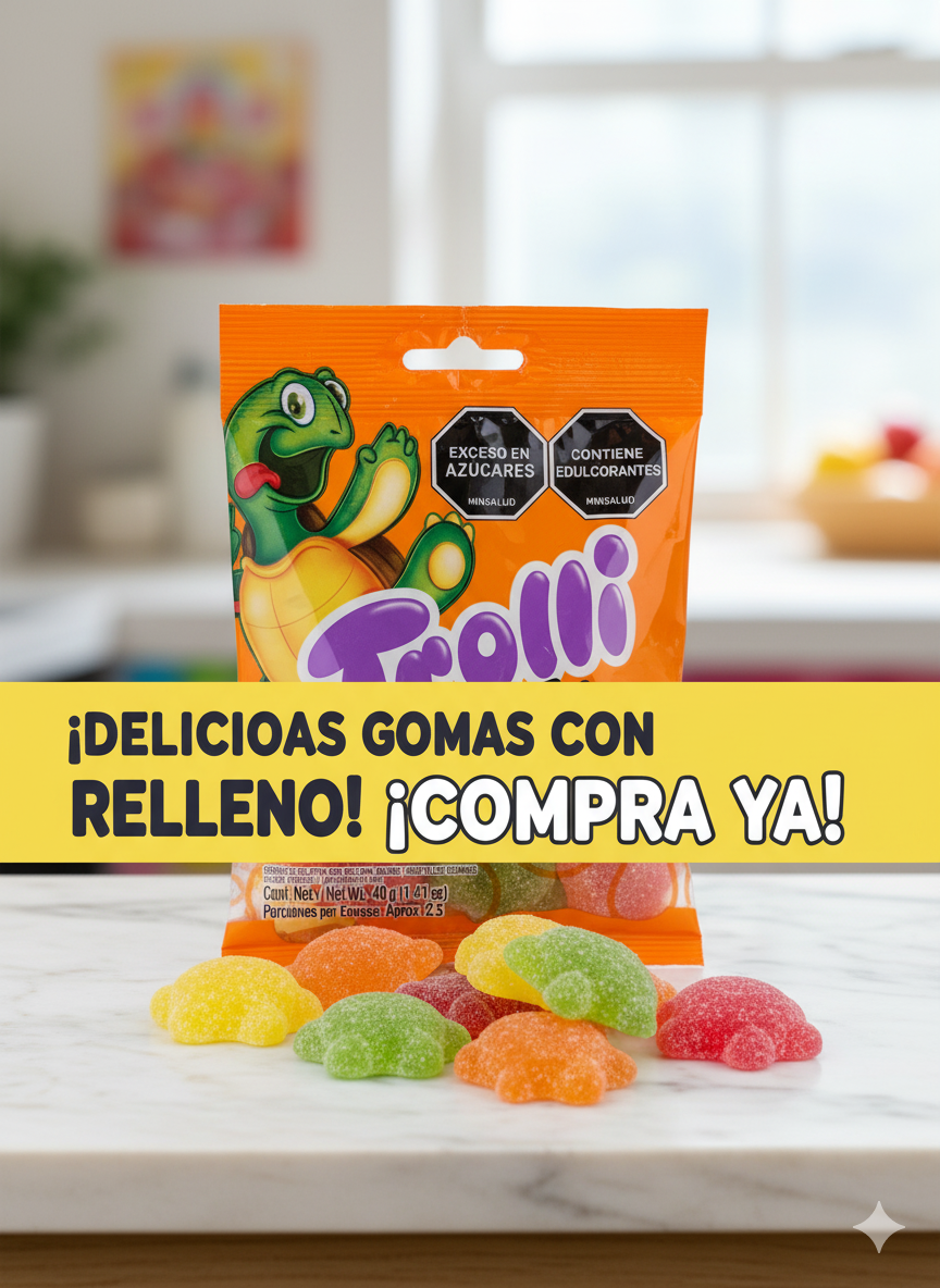 PAQUETE DE GOMITAS TROLLI TORTU SPLASH -7702174083089 - Imagen 1