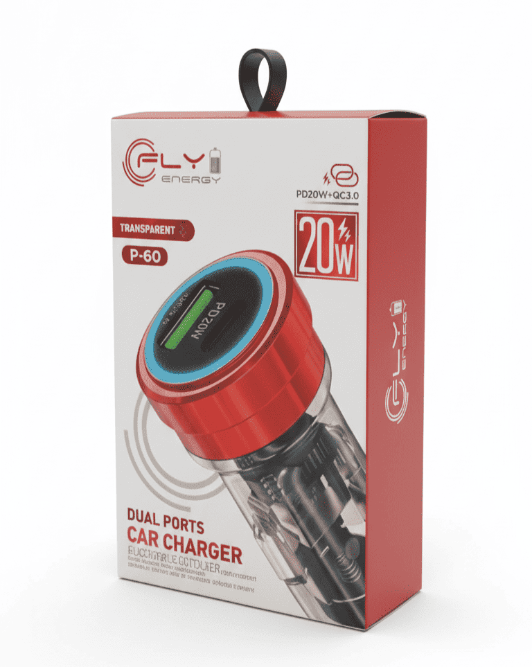 CARGADOR AUTO 20W DOBLE PUERTO USB-A   SUB-C   -  P-60 - Imagen 2