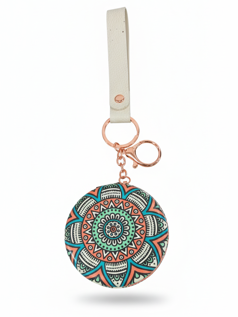 ESPEJO COMPACTO DE BOLSILLO CON DISEÑO DE MANDALA - Imagen 2