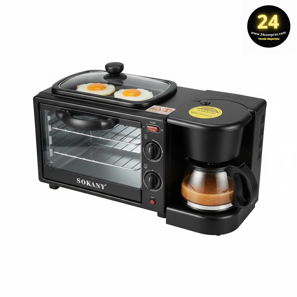 HORNO SOKANI 3 EN1 BREAKFAST MAKER -SK 145- - Imagen 2