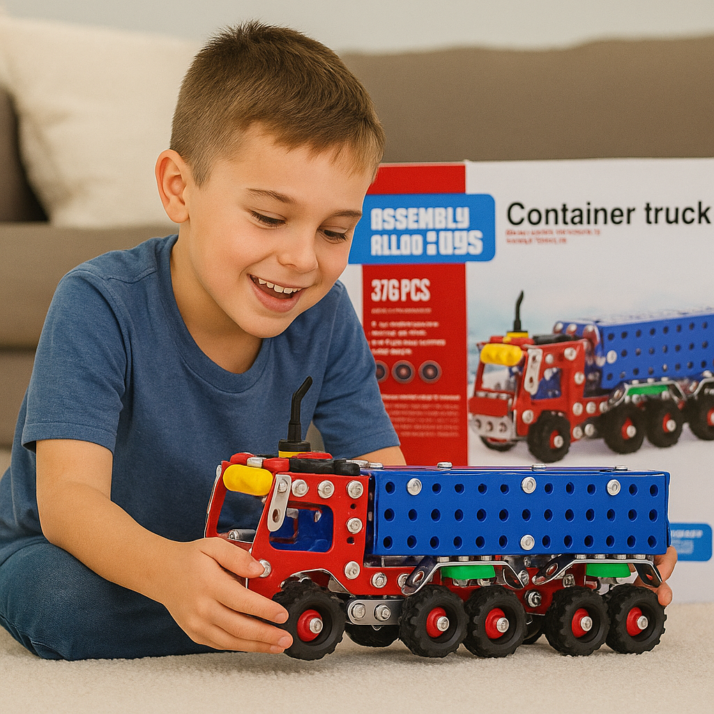 ARMATODO LEGO 376 PCS METÁLICO CAMIÓN TRACTOMULA 519 - Imagen 2